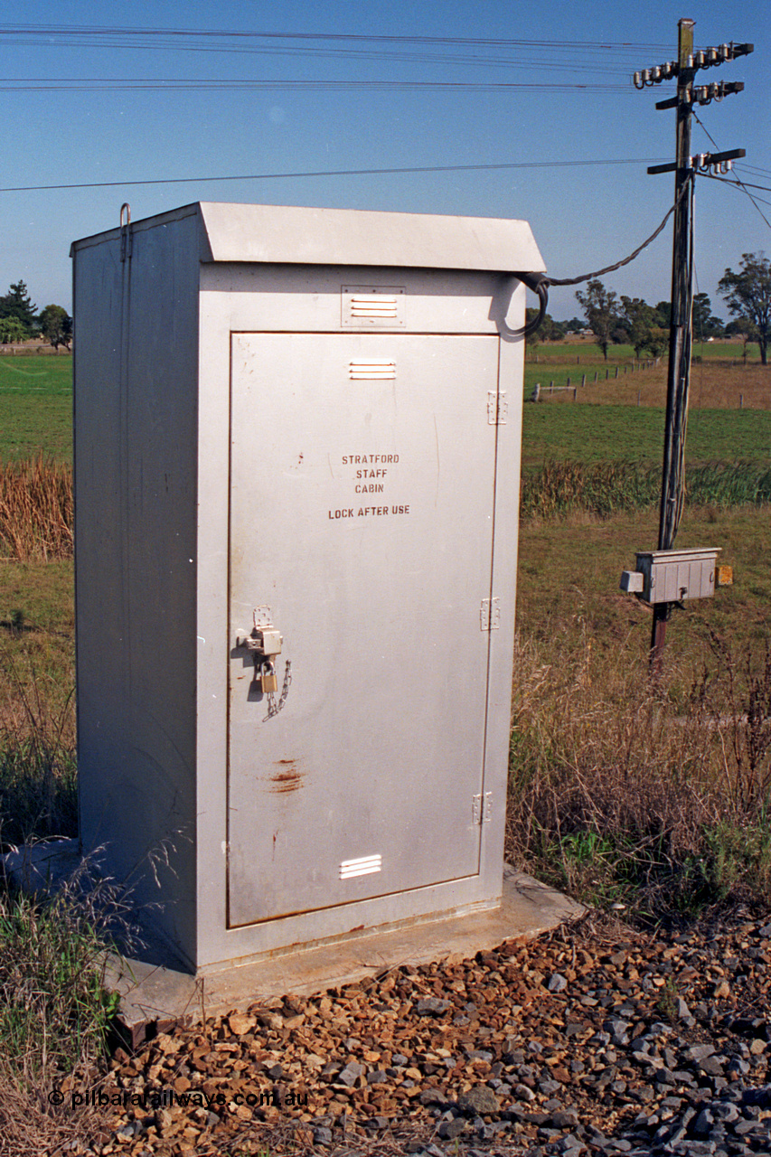123-1-03
Stratford Junction, Stratford staff exchange cabin, track side box.
