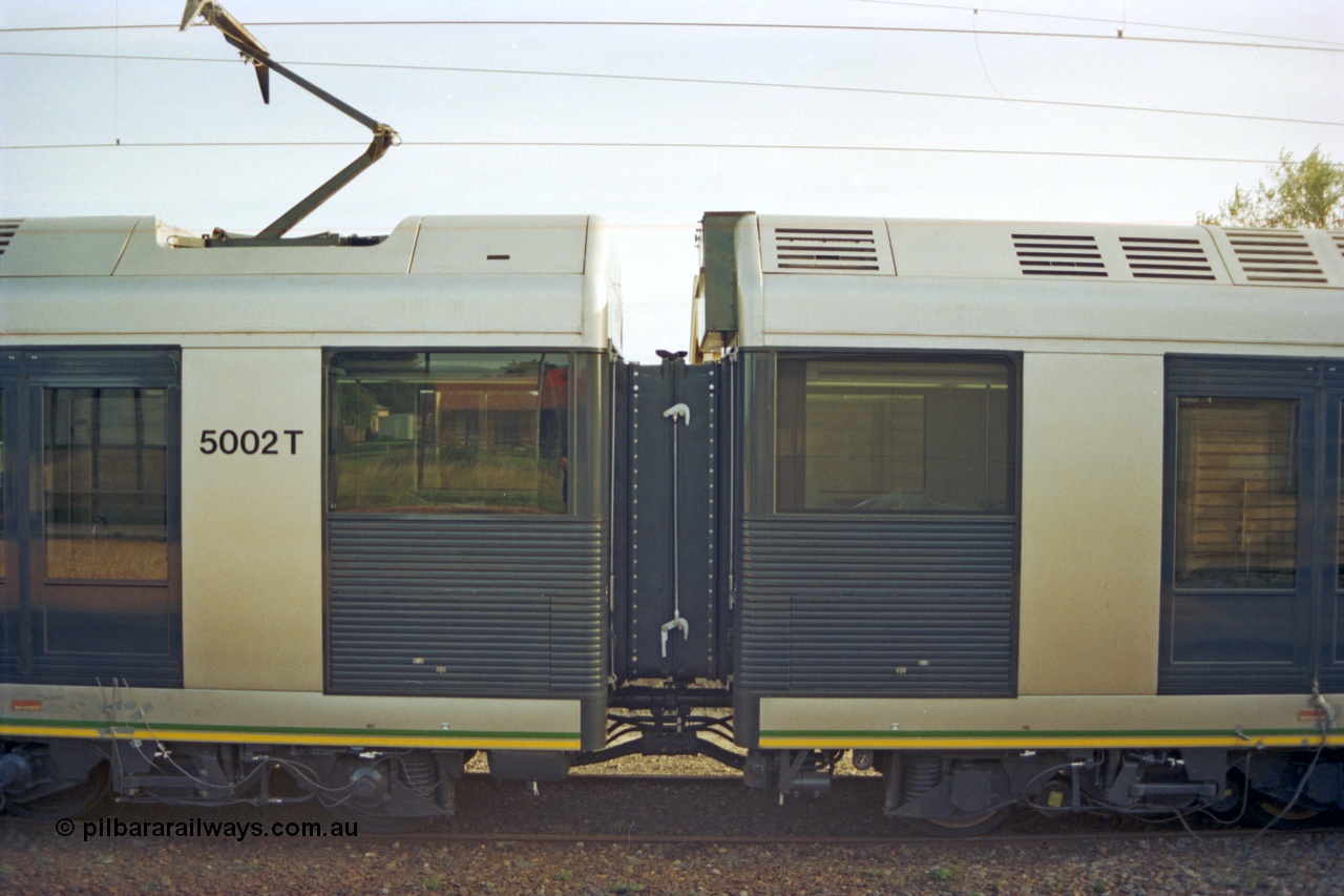 128-31
Nar Nar Goon, 4D (Double Deck Development and Demonstration), double deck suburban electric set, testing phase, 5002T, shows carriage join.
Keywords: 4D;Double-Deck-Development-Demonstration-train;5002T;Goninan-NSW;Tangara;