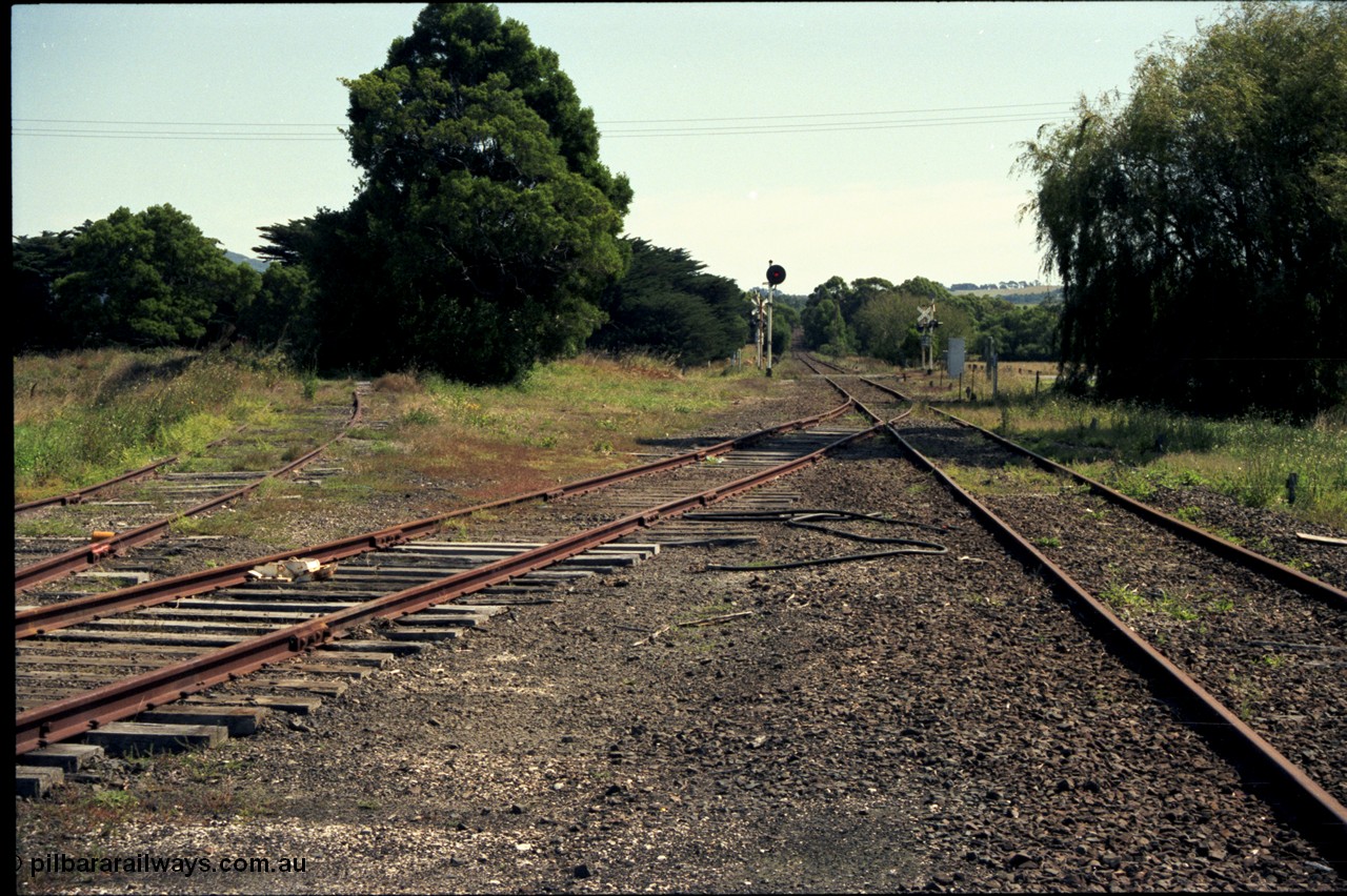 129-3-02
Foster track view, looking towards Melbourne, turntable road at left.
