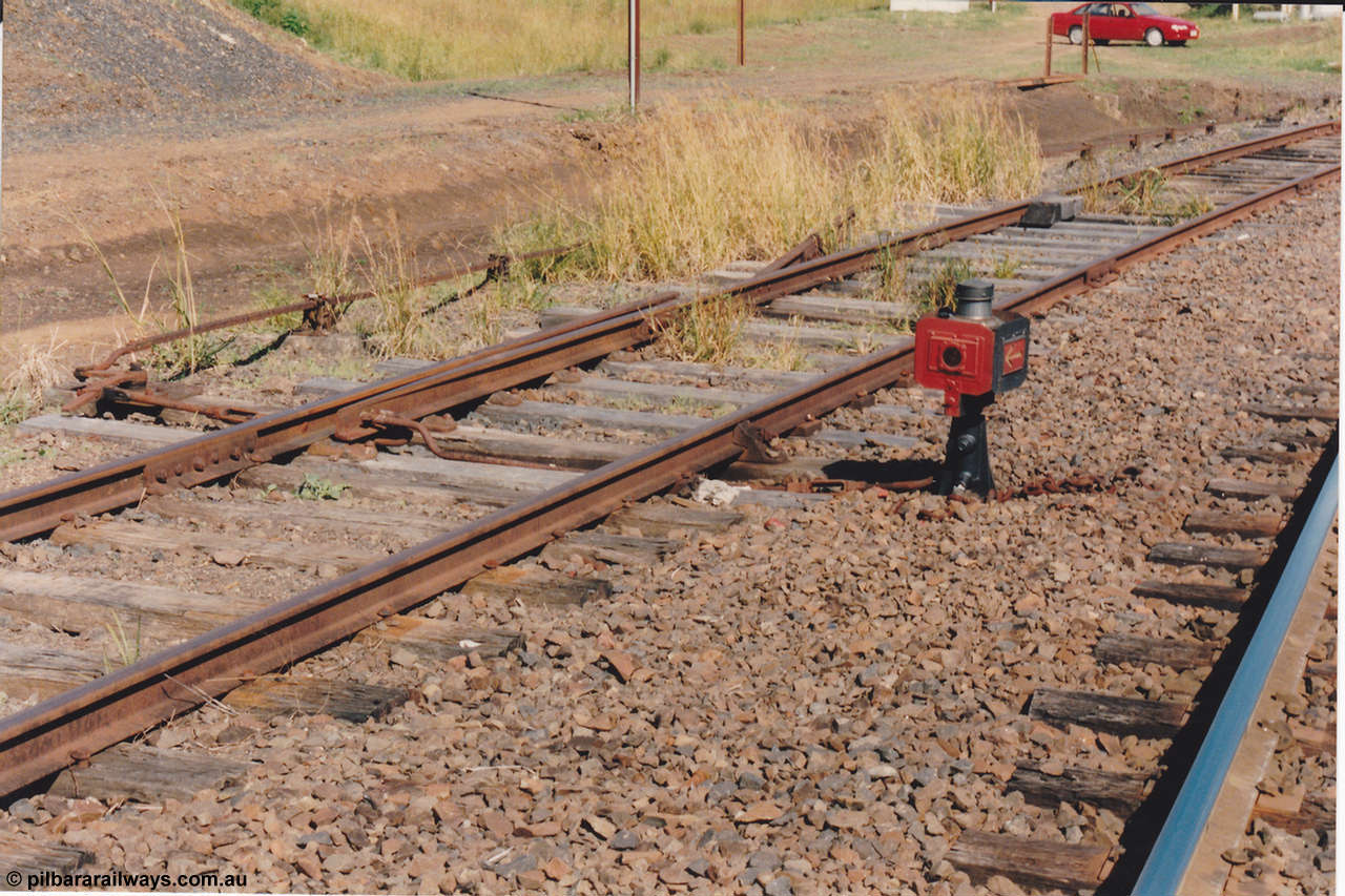 134-13
The Risk, dwarf signal, for bank engine road? Catch point, point rodding.
