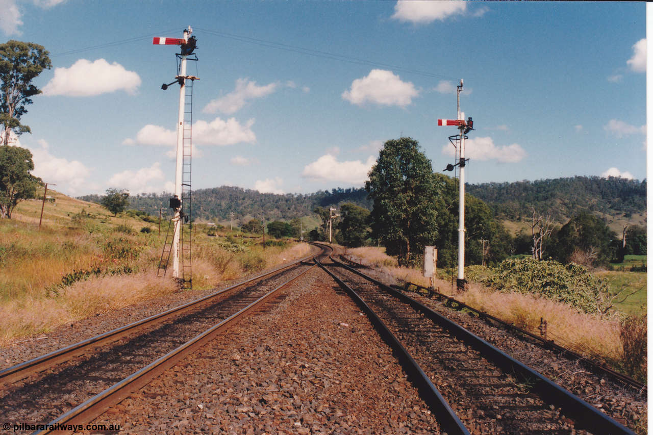 134-16
The Risk, looking south from south end of loop, track view, up departure signals.

