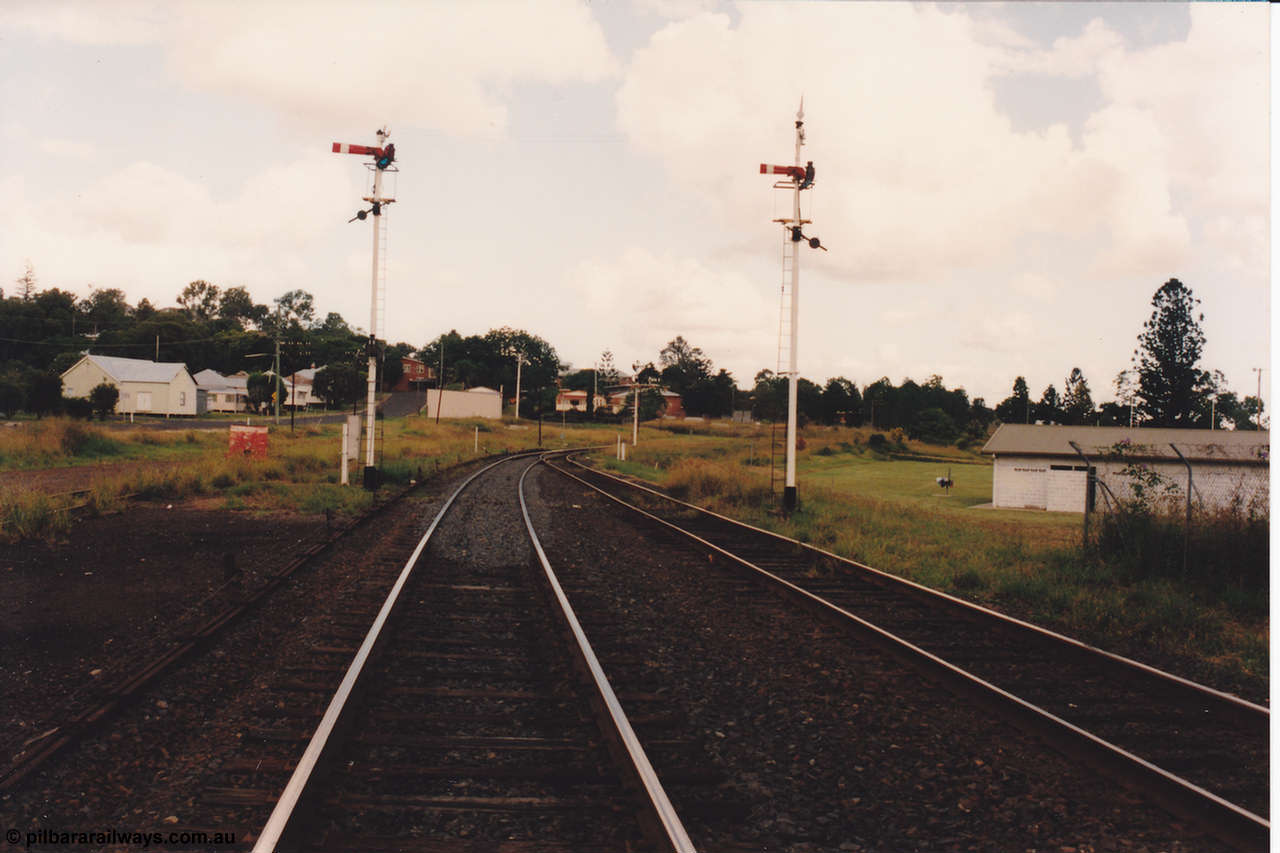 134-22
Kyogle, looking south from the south end of loop, up departure signals.
