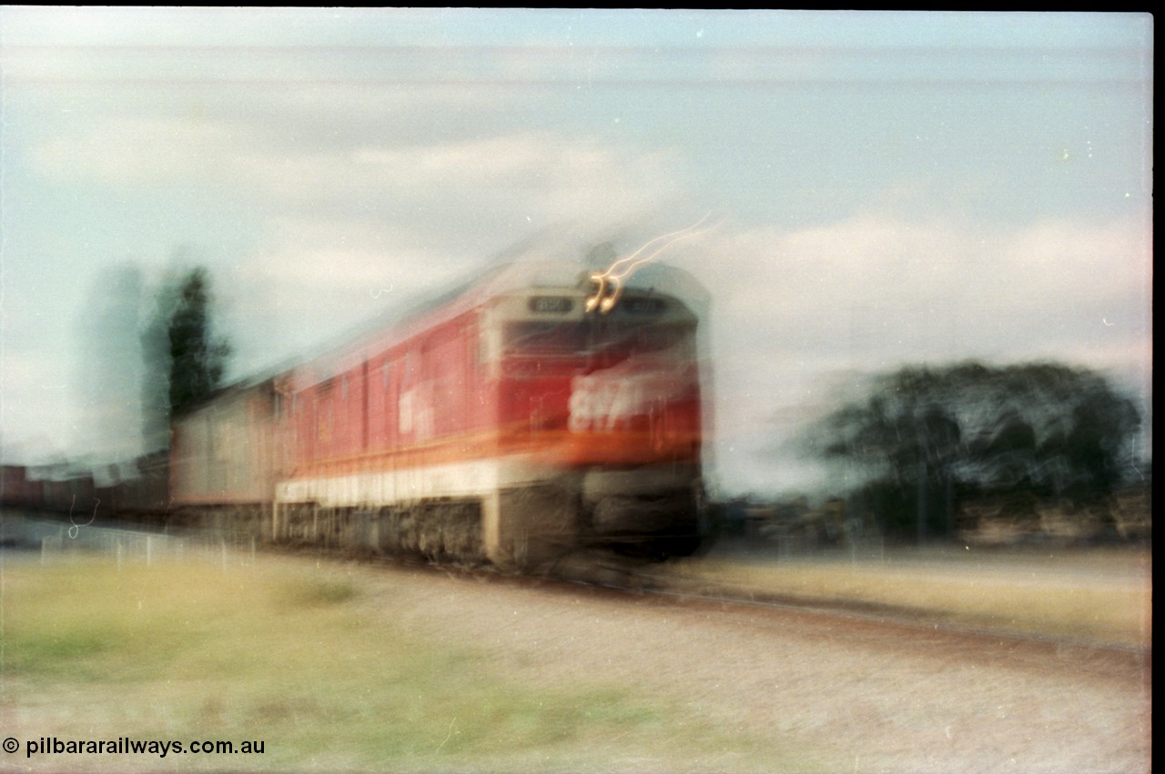 144-08
Very blurred photo, 81 class and G class up goods somewhere near Wangaratta, not uploaded.
Keywords: 81-class;Clyde-Engineering-Kelso-NSW;EMD;JT26C-2SS;