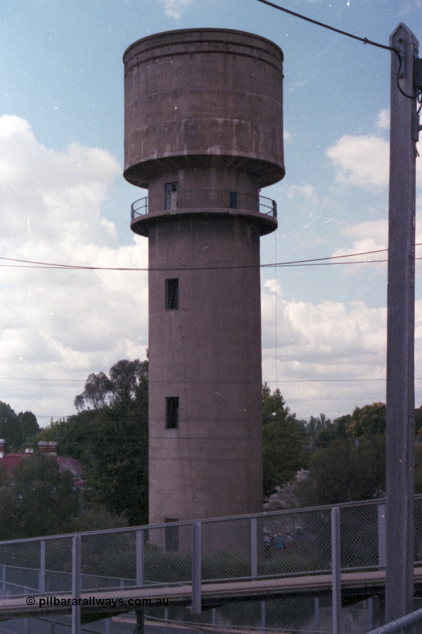 148-35
Wangaratta, old town water tower, opened in 1929 and was the main storage tank for many years. It is no longer in use, but provides a venue for abseilers.
