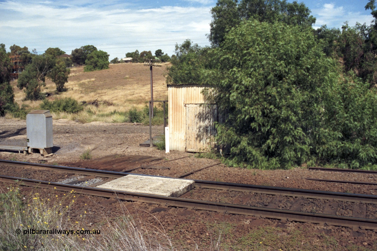 149-10
Bacchus Marsh gangers trolley shed on the mainline to Melbourne.
