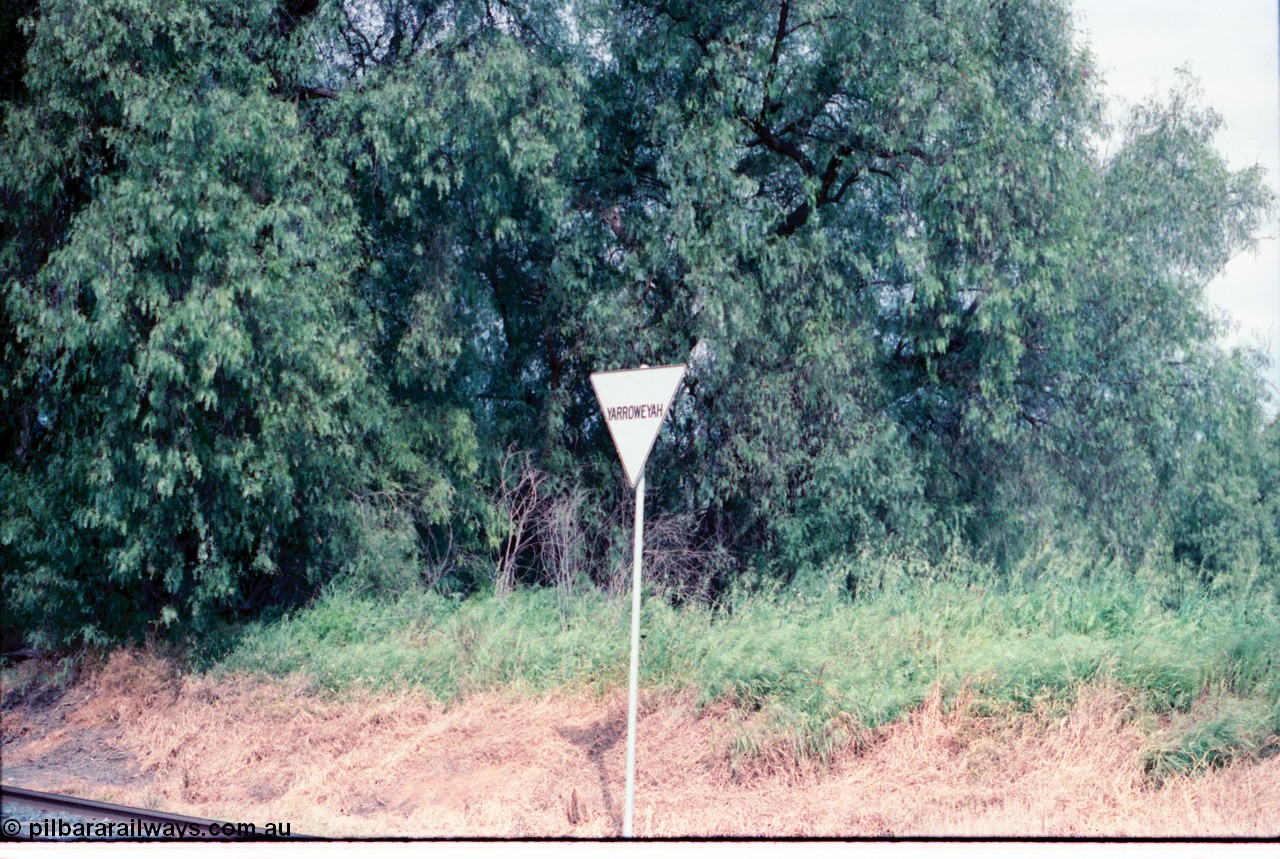 161-16
Yarroweyah station location sign.
