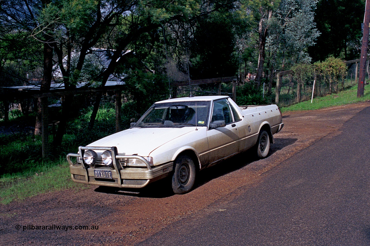 169-30
Hurstbridge, 1988 Ford Falcon XF ute, DIXUTE.
Keywords: Ford;Falcon;XF;DIXUTE;