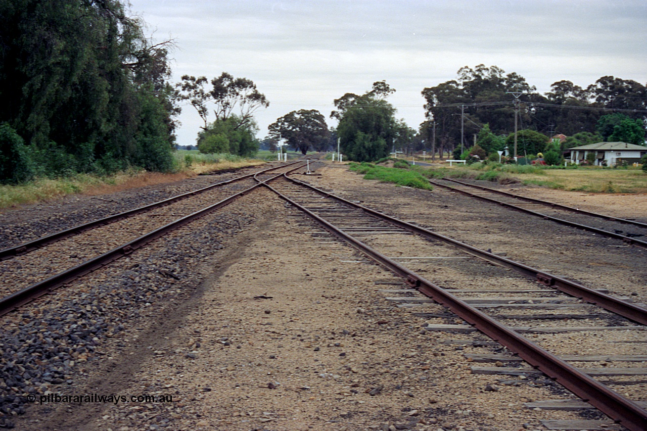 170-09
St James, yard view looking north to Oaklands, mainline with silo siding on the right.
