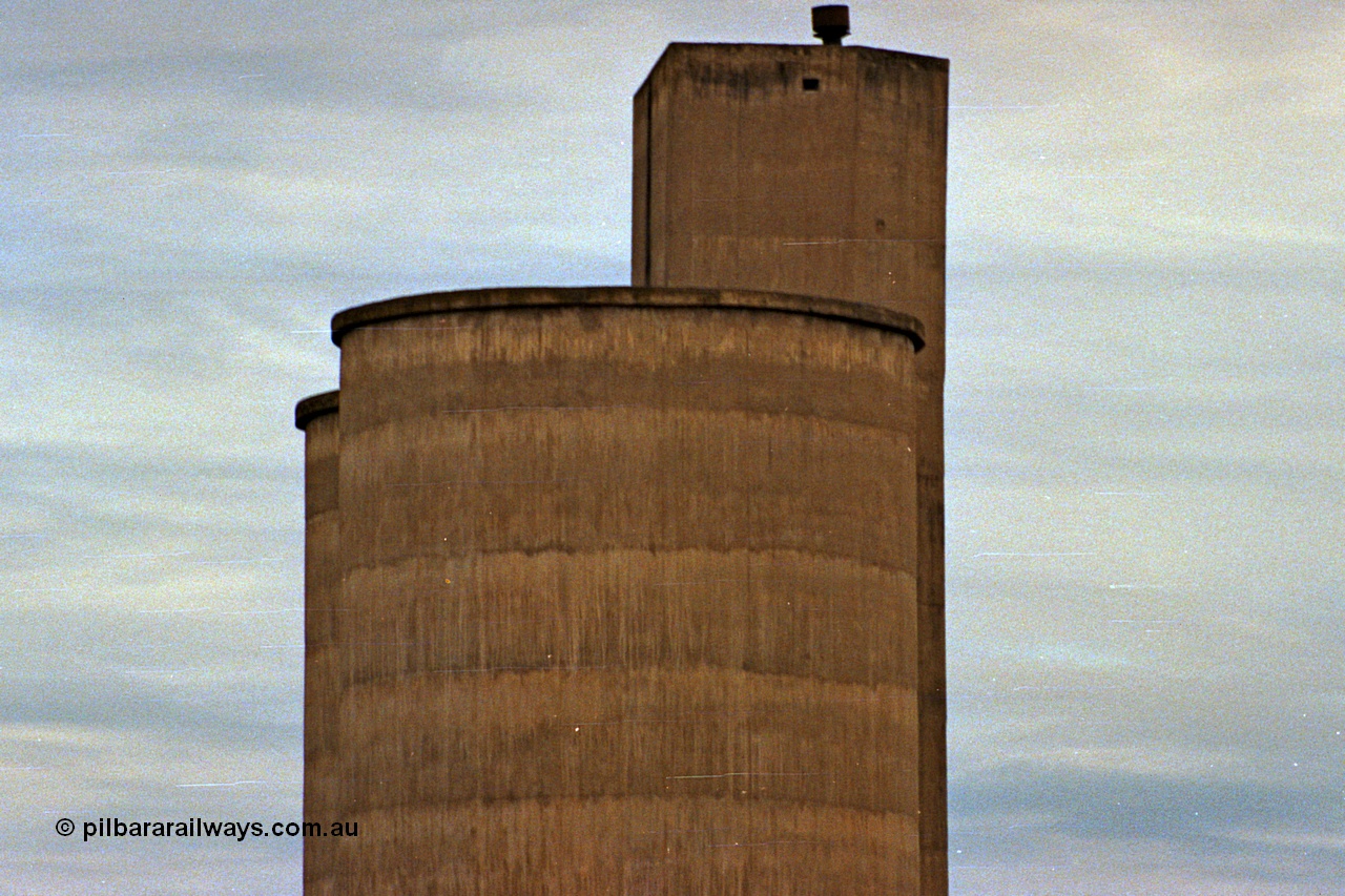 175-22
Pine Lodge, view of top of Williamstown style silo complex with the top of the elevator tower.
