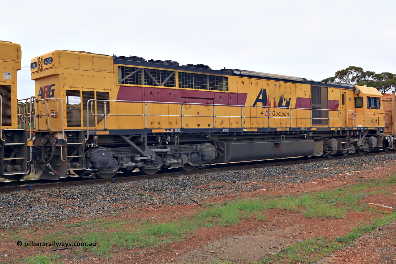240401 4967
Kalgoorlie, Aurizon's 1029 Malcolm Freighter runs north out of Kalgoorlie beside St Albans Rd behind double Q class locomotives with the second unit Q 4015 a former Westrail unit numbered Q 315. It is a Clyde EMD GT46C model with serial number 98-1468. The load is 32 waggons for 536.2 metres and 2414 tonnes. 1st of April 2024.
Keywords: Q-class;Q4015;Clyde-Engineering-Forrestfield-WA;EMD;GT46C;98-1468;Q315;