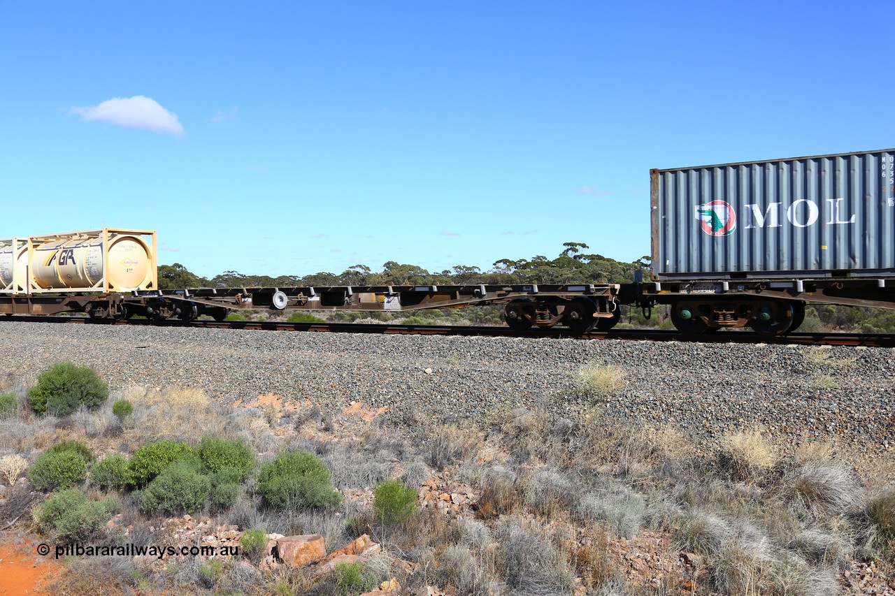 161111 2503
Binduli, Kalgoorlie Freighter train 5025, waggon AQWY 30308 was originally built by Tomlinson Steel WA WFX type container waggon in a batch of one hundred and sixty one in 1970, later recoded to WQCX.
Keywords: AQWY-type;AQWY30308;Tomlinson-Steel-WA;WFX-type;