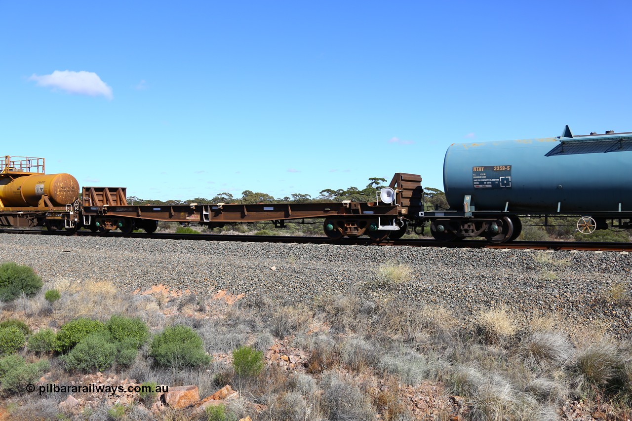 161111 2516
Binduli, Kalgoorlie Freighter train 5025, waggon AZDY 30728, one of about fourteen WBAX vans converted to AZDY type sodium cyanide container waggon, originally built by WAGR Midland Workshops as one of seventy five WV/X type covered vans in 1967-68, converted late 1988/9 to WQDF.
Keywords: AZDY-type;AZDY30728;WAGR-Midland-WS;WVX-type;WBAX-type;WQDF-type;WQDY-type;