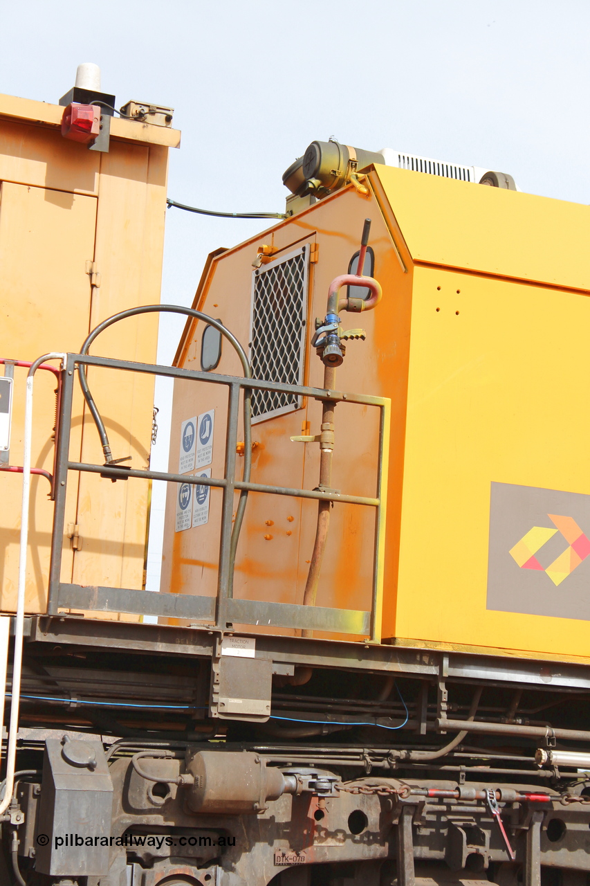 160409 IMG 7034
Parkeston, Aurizon rail grinder MMY type MMY 034, built in the USA by Loram as RG331 ~2004, imported into Australia by Queensland Rail, now Aurizon, in April 2009, detail picture. Peter Donaghy image.
Keywords: Peter-D-Image;MMY-type;MMY034;Loram-USA;RG331;rail-grinder;detail-image;