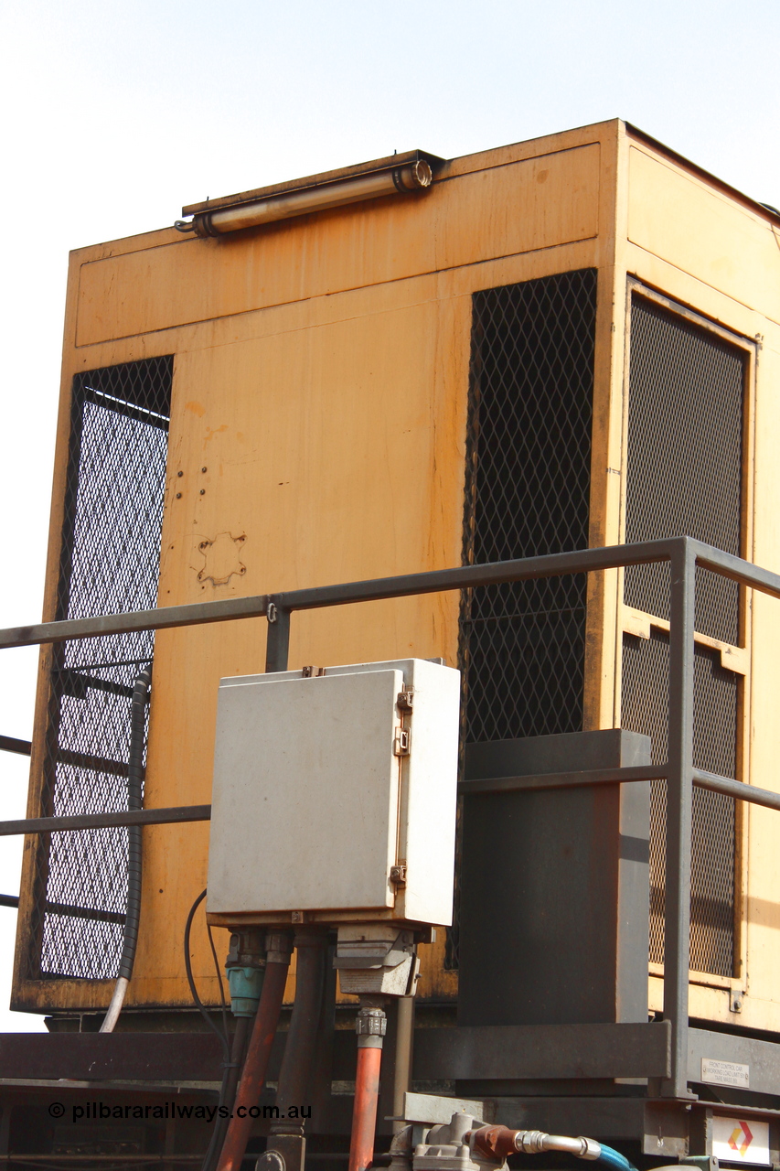 160409 IMG 7049
Parkeston, Aurizon rail grinder MMY type MMY 034, built in the USA by Loram as RG331 ~2004, imported into Australia by Queensland Rail, now Aurizon, in April 2009, detail picture. Peter Donaghy image.
Keywords: Peter-D-Image;MMY-type;MMY034;Loram-USA;RG331;rail-grinder;detail-image;