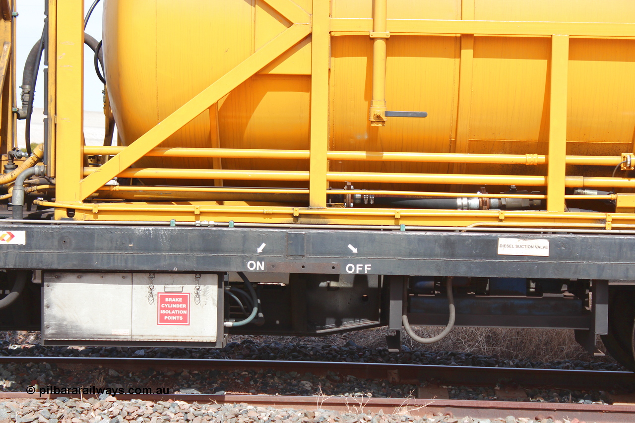 160409 IMG 7090
Parkeston, Aurizon rail grinder MMY type MMY 034, built in the USA by Loram as RG331 ~2004, imported into Australia by Queensland Rail, now Aurizon, in April 2009, detail picture. Peter Donaghy image.
Keywords: Peter-D-Image;MMY-type;MMY034;Loram-USA;RG331;rail-grinder;detail-image;