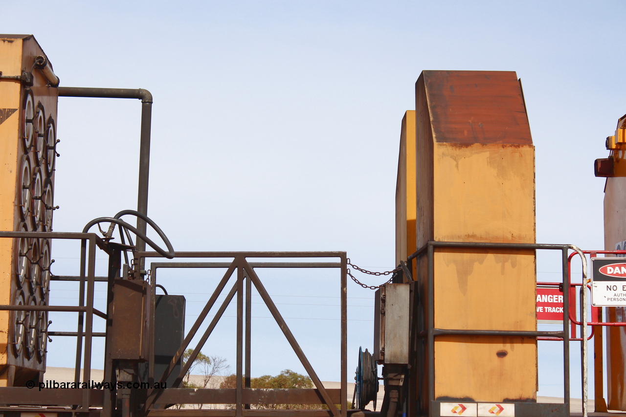 160409 IMG 7121
Parkeston, Aurizon rail grinder MMY type MMY 034, built in the USA by Loram as RG331 ~2004, imported into Australia by Queensland Rail, now Aurizon, in April 2009, detail picture. Peter Donaghy image.
Keywords: Peter-D-Image;MMY-type;MMY034;Loram-USA;RG331;rail-grinder;detail-image;