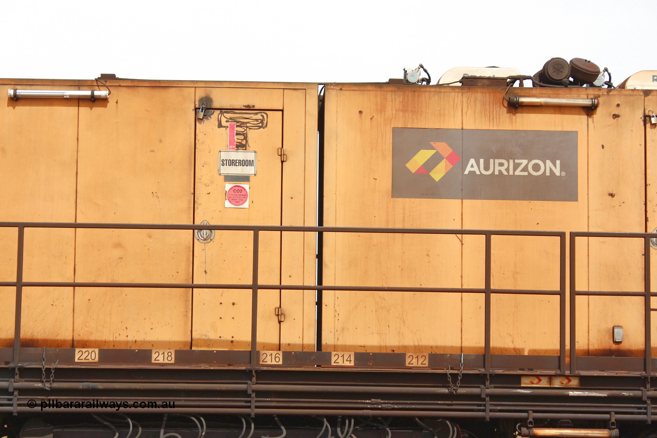 160409 IMG 7182
Parkeston, Aurizon rail grinder MMY type MMY 034, built in the USA by Loram as RG331 ~2004, imported into Australia by Queensland Rail, now Aurizon, in April 2009, detail picture. Peter Donaghy image.
Keywords: Peter-D-Image;MMY-type;MMY034;Loram-USA;RG331;rail-grinder;detail-image;