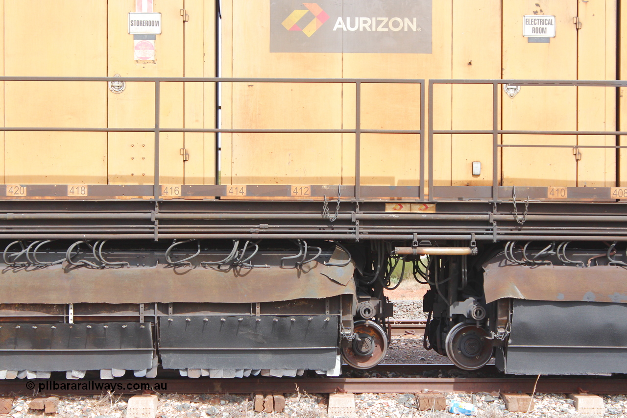 160409 IMG 7211
Parkeston, Aurizon rail grinder MMY type MMY 034, built in the USA by Loram as RG331 ~2004, imported into Australia by Queensland Rail, now Aurizon, in April 2009, detail picture. Peter Donaghy image.
Keywords: Peter-D-Image;MMY-type;MMY034;Loram-USA;RG331;rail-grinder;detail-image;