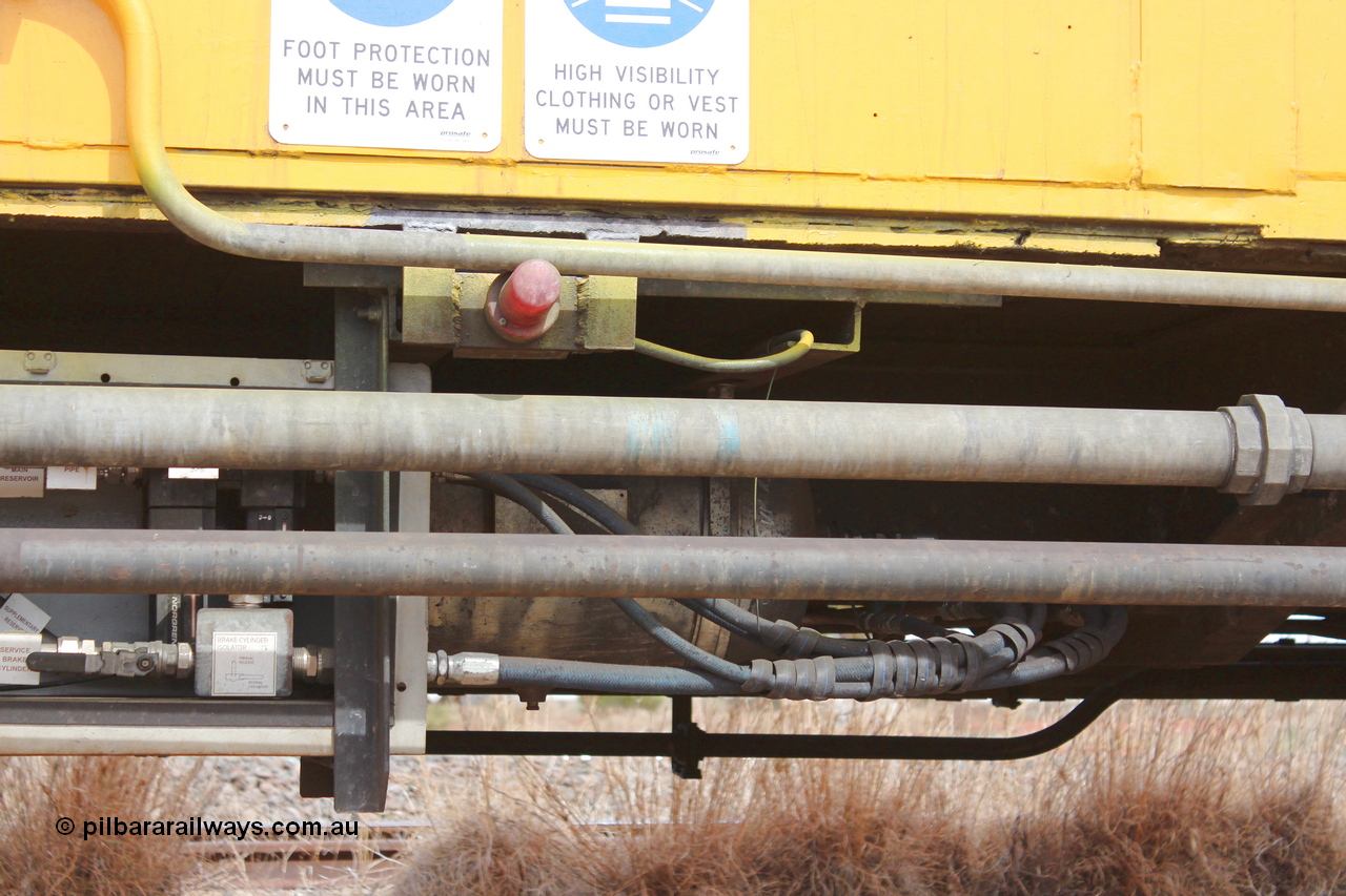 160409 IMG 7252
Parkeston, Aurizon rail grinder MMY type MMY 034, built in the USA by Loram as RG331 ~2004, imported into Australia by Queensland Rail, now Aurizon, in April 2009, detail picture. Peter Donaghy image.
Keywords: Peter-D-Image;MMY-type;MMY034;Loram-USA;RG331;rail-grinder;detail-image;