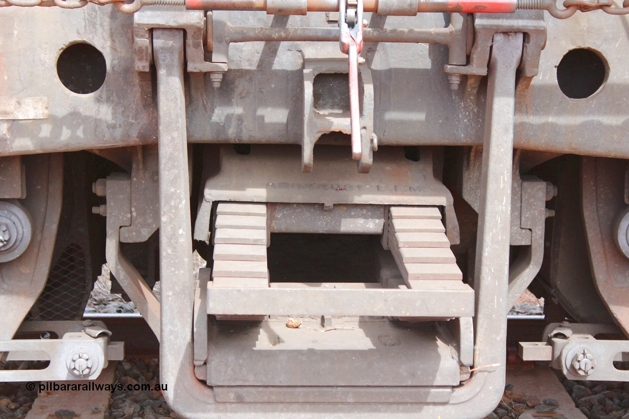 160409 IMG 7285
Parkeston, Aurizon rail grinder MMY type MMY 034, built in the USA by Loram as RG331 ~2004, imported into Australia by Queensland Rail, now Aurizon, in April 2009, detail picture. Peter Donaghy image.
Keywords: Peter-D-Image;MMY-type;MMY034;Loram-USA;RG331;rail-grinder;detail-image;