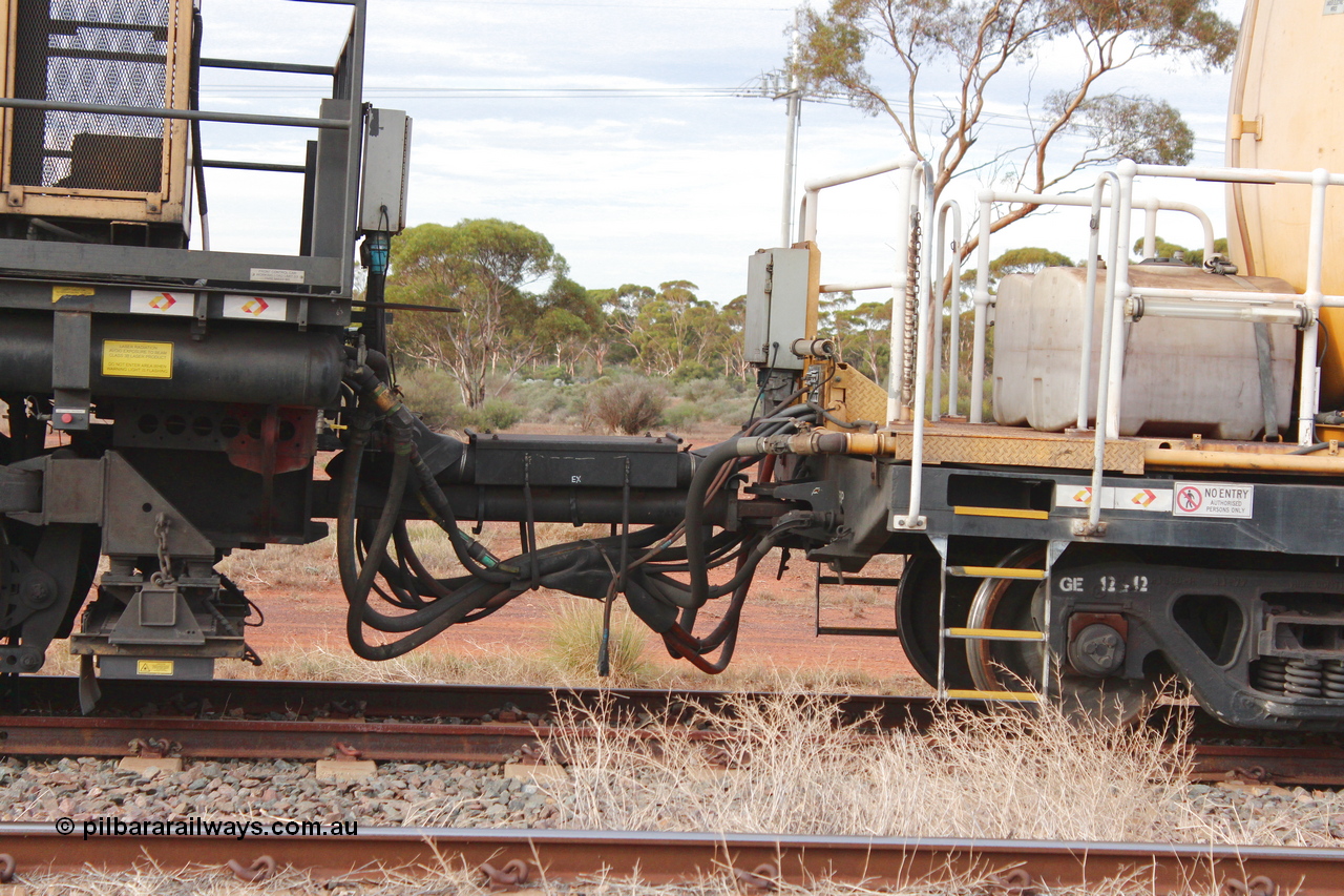 160412 IMG 7345
Parkeston, Aurizon rail grinder MMY type MMY 034, built in the USA by Loram as RG331 ~2004, imported into Australia by Queensland Rail, now Aurizon, in April 2009, detail picture. Peter Donaghy image.
Keywords: Peter-D-Image;MMY-type;MMY034;Loram-USA;RG331;rail-grinder;detail-image;