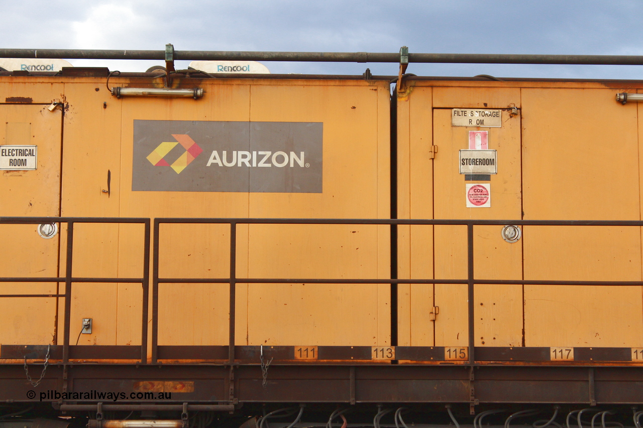 160412 IMG 7394
Parkeston, Aurizon rail grinder MMY type MMY 034, built in the USA by Loram as RG331 ~2004, imported into Australia by Queensland Rail, now Aurizon, in April 2009, detail picture. Peter Donaghy image.
Keywords: Peter-D-Image;MMY-type;MMY034;Loram-USA;RG331;rail-grinder;detail-image;