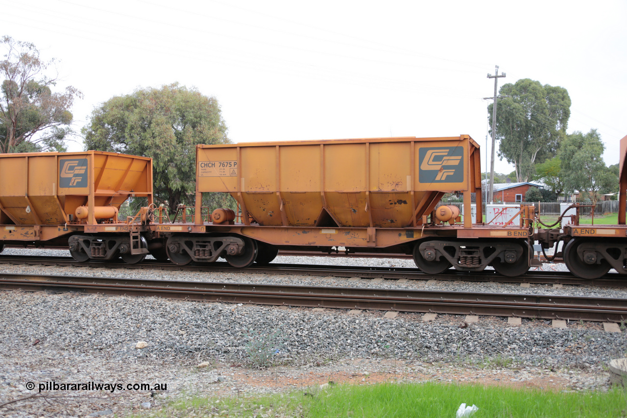 140601 4473
Woodbridge, empty Carina bound iron ore train #1035, CFCLA leased CHCH type waggon CHCH 7675 these waggons were rebuilt between 2010 and 2012 by Bluebird Rail Operations SA from former Goldsworthy Mining hopper waggons originally built by Tomlinson WA and Scotts of Ipswich Qld back in the 60's to early 80's. 1st June 2014.
Keywords: CHCH-type;CHCH7675;Bluebird-Rail-Operations-SA;2010/201-75;
