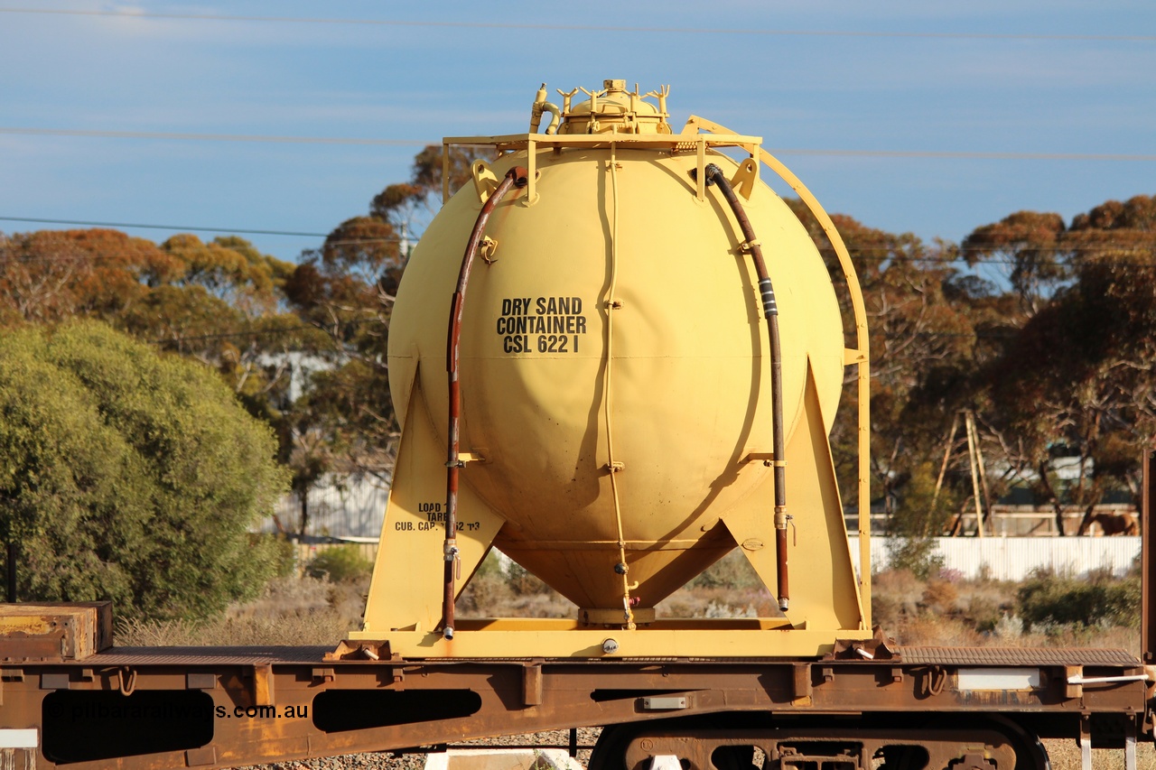 131024 IMG 0656
West Kalgoorlie, detail image of AZWY 30373 'Sputnik' loco oil and sand waggon. Peter Donaghy image.
Keywords: Peter-D-Image;AZWY-type;AZWY30373;Tomlinson-Steel-WA;WFX-type;WQCX-type;WSP-type;