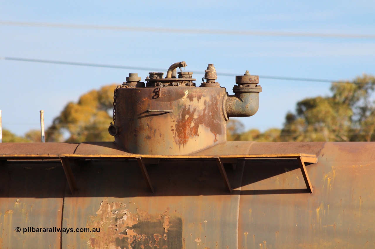 131024 IMG 0658
West Kalgoorlie, detail image of AZWY 30373 'Sputnik' loco oil and sand waggon. Peter Donaghy image.
Keywords: Peter-D-Image;AZWY-type;AZWY30373;Tomlinson-Steel-WA;WFX-type;WQCX-type;WSP-type;