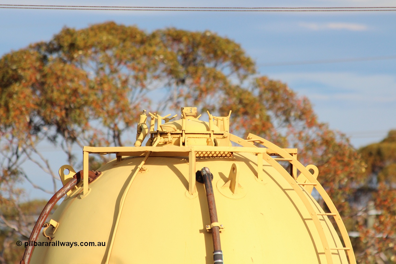 131024 IMG 0662
West Kalgoorlie, detail image of AZWY 30373 'Sputnik' loco oil and sand waggon. Peter Donaghy image.
Keywords: Peter-D-Image;AZWY-type;AZWY30373;Tomlinson-Steel-WA;WFX-type;WQCX-type;WSP-type;