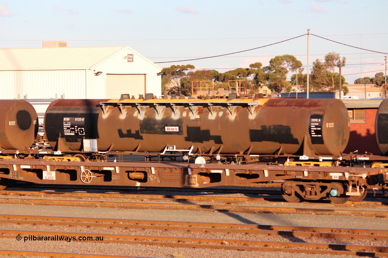 140406 IMG 1943
West Kalgoorlie, NTBF 6122 fuel tank waggon, built by Comeng NSW 1975 as a bitumen tanker type SCA for Shell Bitumen NSW as SCA 273. Peter Donaghy image.
Keywords: Peter-D-Image;NTBF-type;NTBF6122;Comeng-NSW;SCA-type;SCA273;