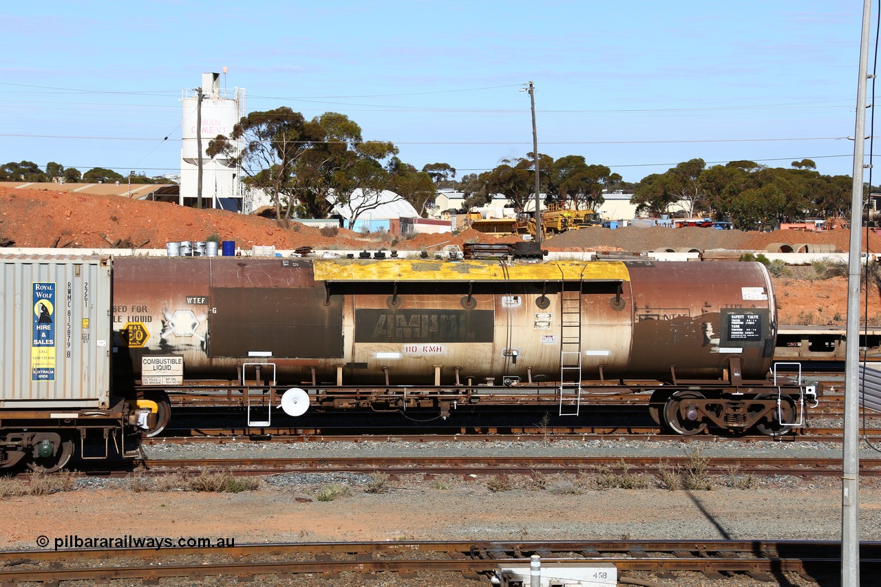 160531 9882
West Kalgoorlie, diesel fuel tank waggon ATEY 4725, BP Oil service, ex Ampol, other codes include ex NSW NTAF, WTEF and WTEY.
Keywords: ATEY-type;ATEY4725;NTAF-type;WTEF-type;WTEY-type;