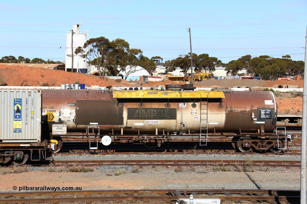 160531 9883
West Kalgoorlie, diesel fuel tank waggon ATEY 4725, BP Oil service, ex Ampol, other codes include ex NSW NTAF, WTEF and WTEY.
Keywords: ATEY-type;ATEY4725;NTAF-type;WTEF-type;WTEY-type;