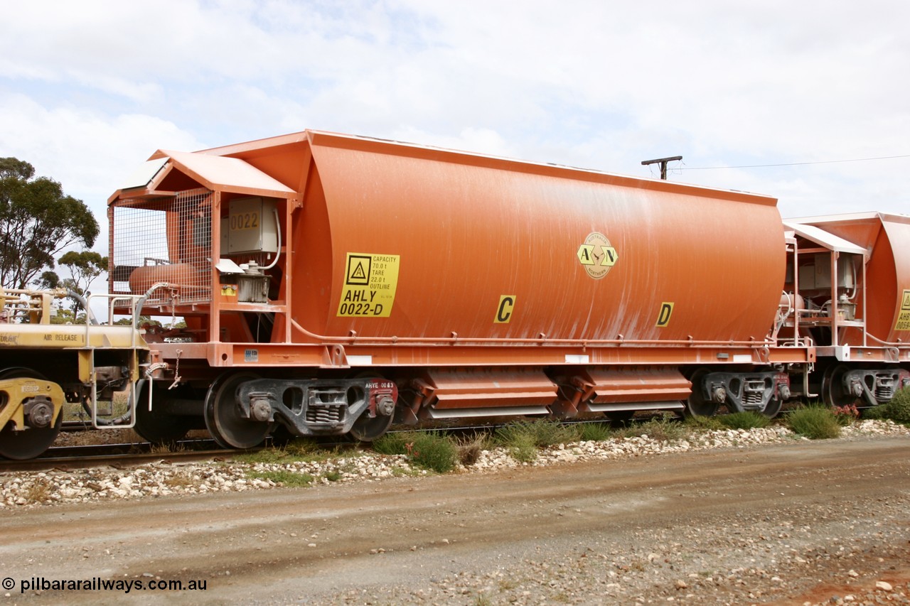 051101 6419
Parkeston, AHLY 0022 one of sixty five AHBY type ballast hoppers built by EDI Rail at their Port Augusta Workshops for ARG in 2001-02 for the Darwin line construction, now in limestone quarry products service.
Keywords: AHLY-type;AHLY0022;EDI-Rail-Port-Augusta-WS;AHBY-type;