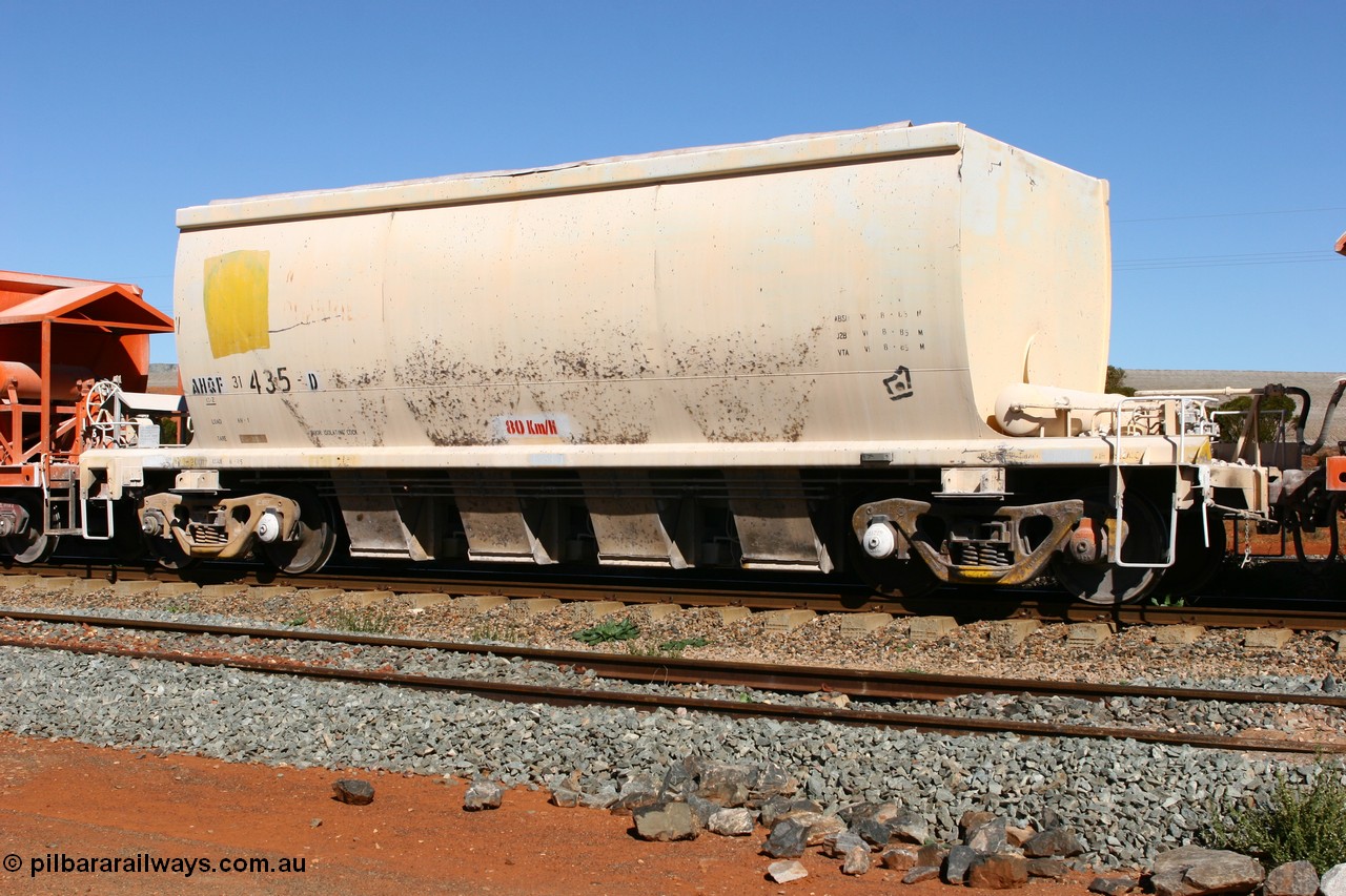 060530 4934
Parkeston, AHQY 31435 seen here in Loongana Limestone service, originally built by Goninan WA for Western Quarries as a batch of twenty coded WHA type in 1995. Purchased by Westrail in 1998.
Keywords: AHQF-type;AHQF31435;Goninan-WA;WHA-type;