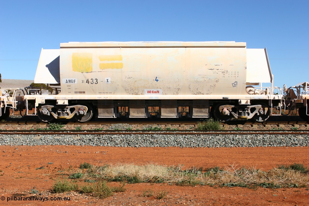 060530 4938
Parkeston, AHQF 31433 seen here in Loongana Limestone service, originally built by Goninan WA for Western Quarries as a batch of twenty coded WHA type in 1995. Purchased by Westrail in 1998.
Keywords: AHQF-type;AHQF31433;Goninan-WA;WHA-type;