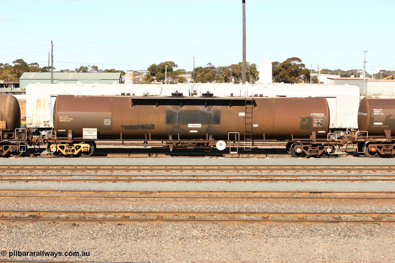 070529 9415
West Kalgoorlie, diesel fuel tanker ATDY 4619, ex NSW NTAF AMPOL tank, now in service with BP Oil, capacity of 67000 litres.
Keywords: ATDY-type;ATDY4619;NTAF-type;WTDY-type;