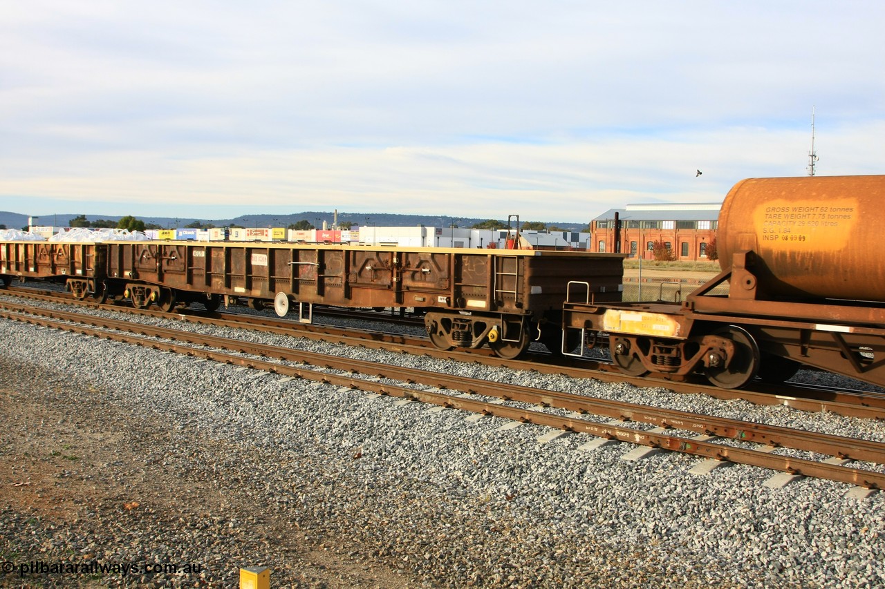 100611 0338
Midland, AOXY open waggon, converted to carry nickel matte bulk bags similar to the WGL type traffic, originally started life as a WGX open from the second batch built by WAGR Midland Workshops between 1969-70.
Keywords: AOXY-type;WAGR-Midland-WS;WGX-type;WOAX-type;