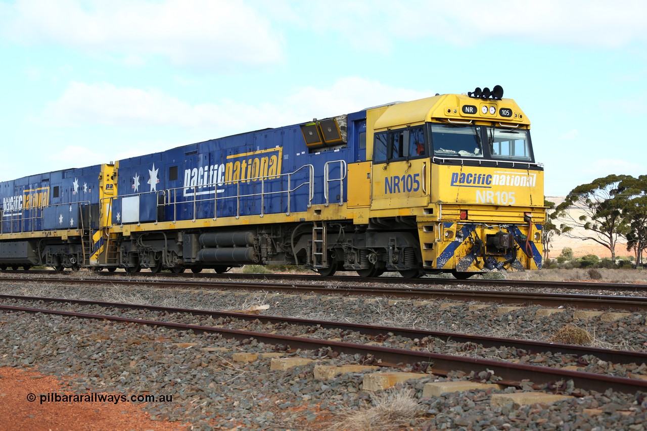 160522 2327
Parkeston, 7MP7 priority service train, Goninan built GE model Cv40-9i NR class units NR 105 serial 7250-08/97-310 originally built for National Rail Corporation and now in the current owners Pacific National livery.
Keywords: NR-class;NR105;Goninan;GE;Cv40-9i;7250-08/97-310;