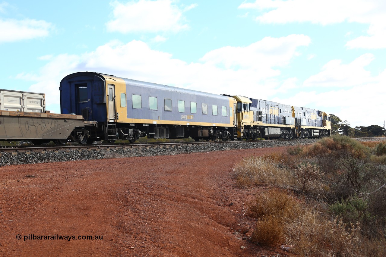 160522 2331
Parkeston, 7MP7 priority service train, Pacific National crew accommodation coach BRS 222, built by Victorian Railways Newport Workshops in 1952 as AS 16 First class, to BRS 2, then BS 222.
Keywords: BRS-type;BRS222;Victorian-Railways-Newport-WS;AS-type;AS16;BRS-type;BRS2;BS-type;BS222;