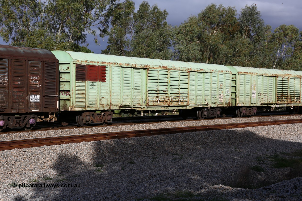 160609 0395
Woodbridge, 5PM5 intermodal train, RLSY 18727 louvre van, built by Comeng NSW in 1975-76 as KLY type, recoded over the years to NLKY, NLWY and RLUY, now wearing Sadleirs green.
Keywords: RLSY-type;RLSY18727;Comeng-NSW;KLY-type;NLKY-type;