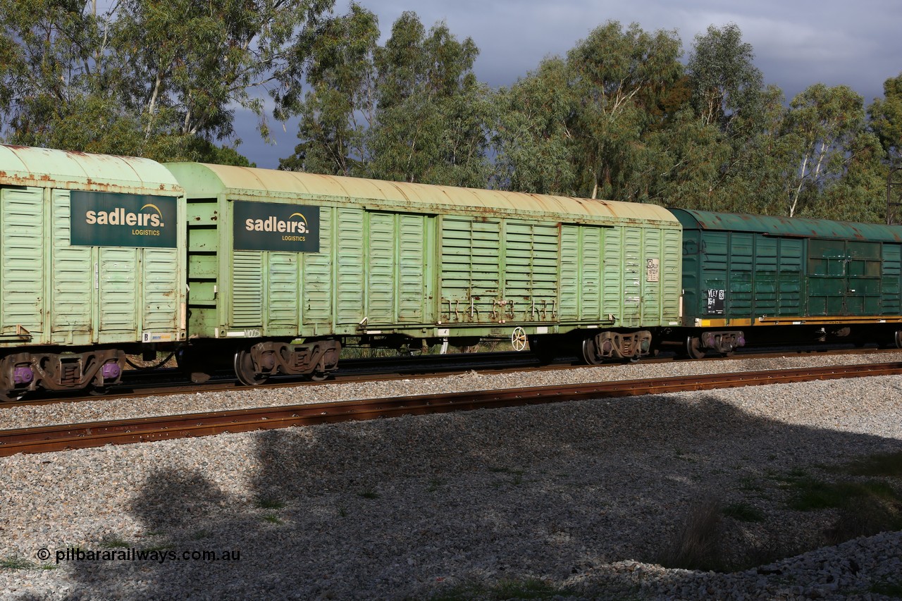 160609 0397
Woodbridge, 5PM5 intermodal train, RLUY 18723 louvre van, built by Comeng NSW in 1975-76 as KLY type, recoded over the years to NLKY, NLWY and RLUY, now wearing Sadleirs green.
Keywords: RLUY-type;RLUY18723;Comeng-NSW;KLY-type;NLKY-type;