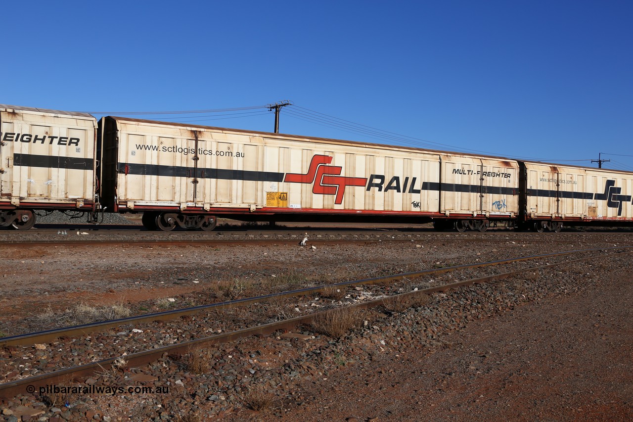 160530 9148
Parkeston, SCT train 1PM9 operates mostly empty from Perth to Melbourne, PBGY type covered van PBGY 0096 Multi-Freighter, one of eighty units built by Gemco WA.
Keywords: PBGY-type;PBGY0096;Gemco-WA;