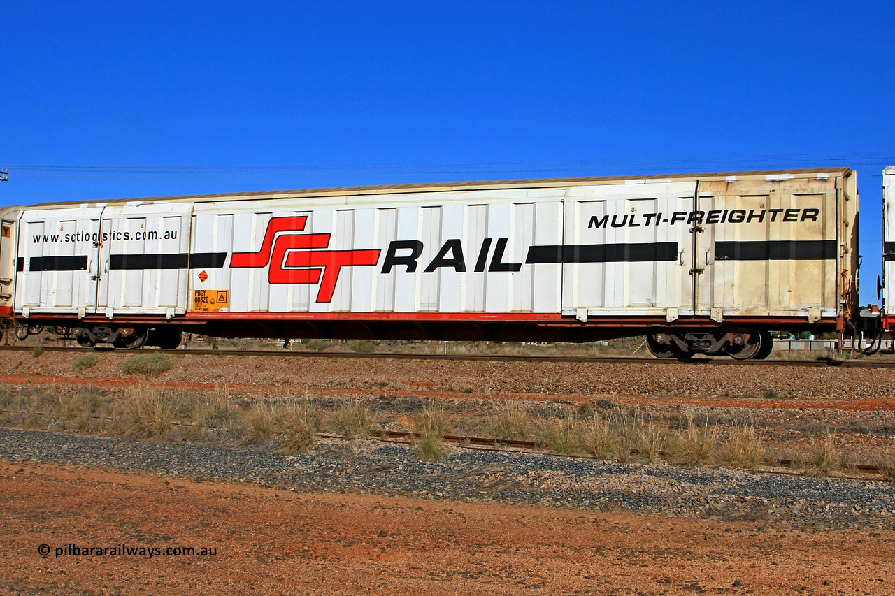 100603 9021
Parkeston, SCT train 3MP9, PBGY type covered van PBGY 0082 Multi-Freighter, the final waggon of eighty two waggons built by Queensland Rail Redbank Workshops in 2005.
Keywords: PBGY-type;PBGY0082;Qld-Rail-Redbank-WS;
