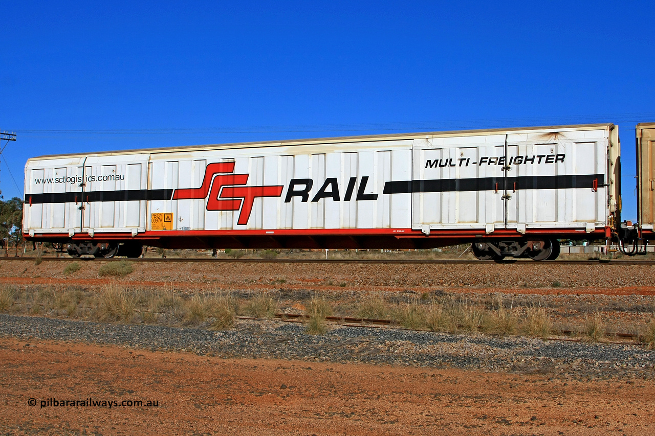100603 9036
Parkeston, SCT train 3MP9, PBGY type covered van PBGY 0097 Multi-Freighter, one of eighty units built by Gemco WA in 2008.
Keywords: PBGY-type;PBGY0097;Gemco-WA;