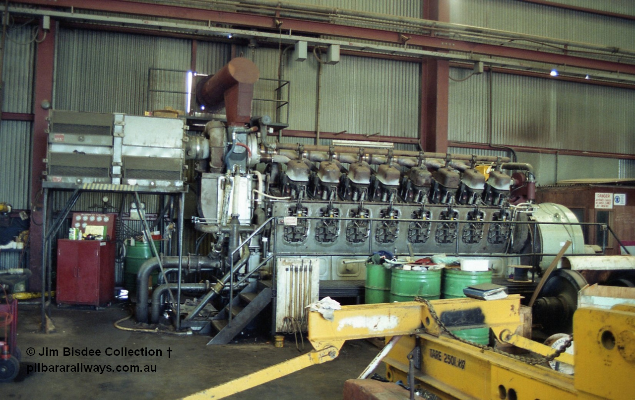 22667
Bassendean, during an Open Day at the Goninan workshops, ALCo 251 engine test facility. 20th July 1991.
Jim Bisdee photo.
