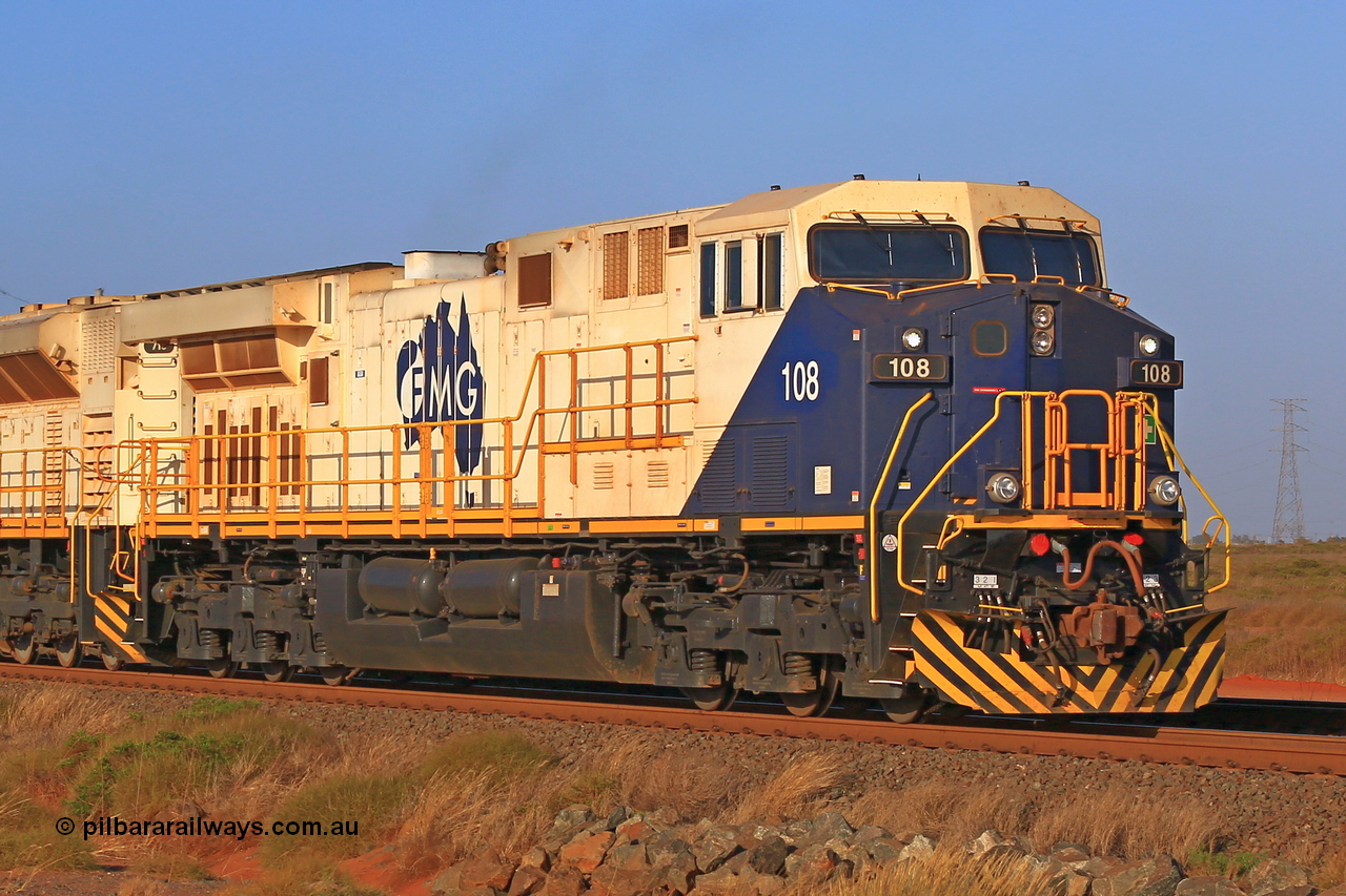 230110 5497r
Boodarie, FMG's Wabtec rebuild AC44C6M unit 108 serial number 50649. These AC to DC conversions feature a new cab and a new radiator section similar to the ES44DCi and ACi units. FMG ordered twenty eight of these units from Wabtec, all rebuilt from former BNSF 9-44CW locomotives and they have kept the original build dates and serial numbers of the former units. FMG 108 was originally BNSF 4795 built back in June 1998 with serial number 50649.
Keywords: FMG-108;Wabtec;GE;AC44C6M;50649;rebuild;BNSF4795;DASH-9-44CW