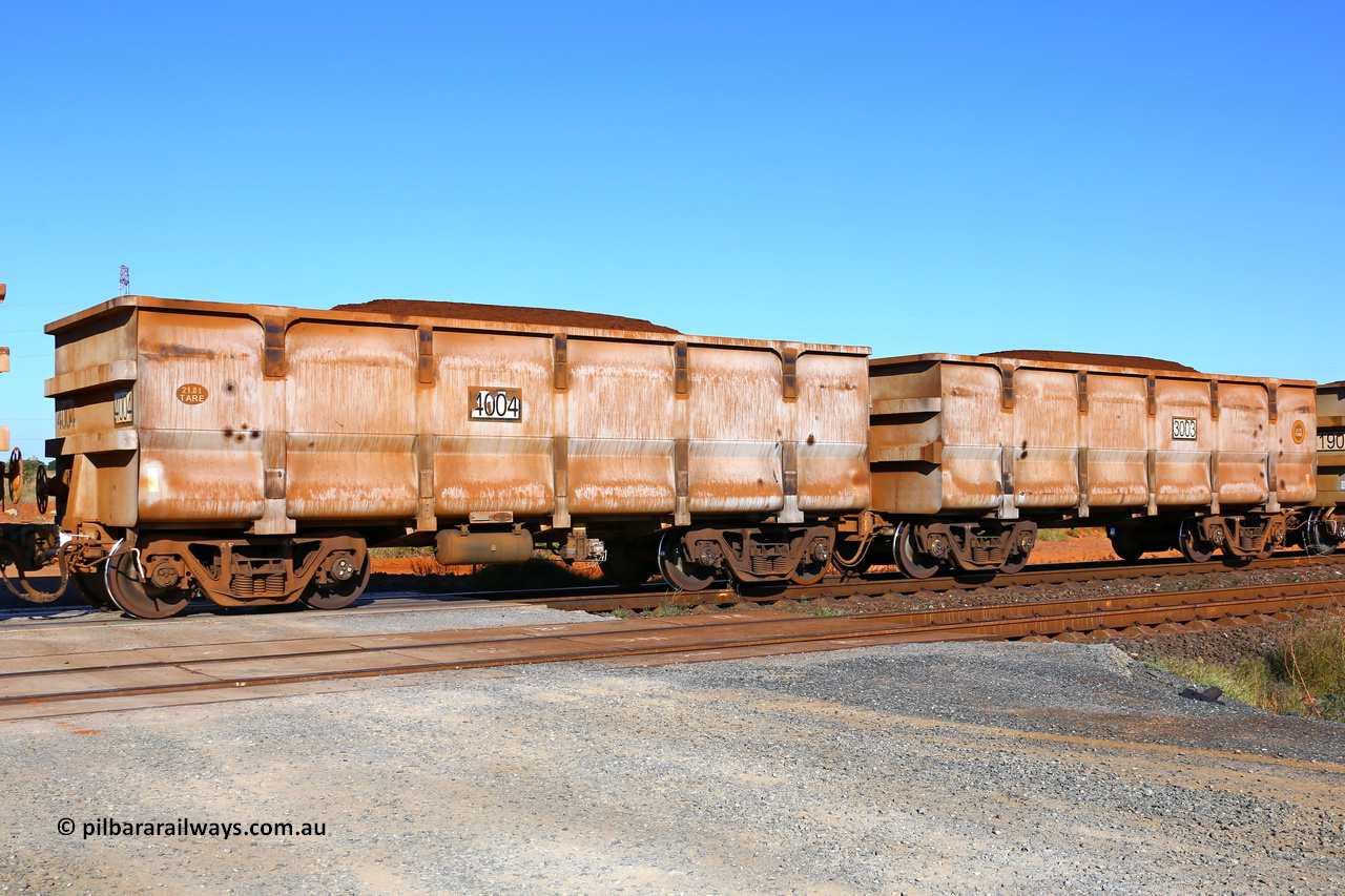 03003-04004 200616 6598
FMG 3003 and 4004 at Boodarie on a loaded train, June 16, 2020. Four waggons 3003 slave and 4004 control and 3005 slave and 4006 control are prototype builds by CSR Yangtze in 2009.
Keywords: 3003-4004;CSR-Yangtze;FMG-ore-waggon;